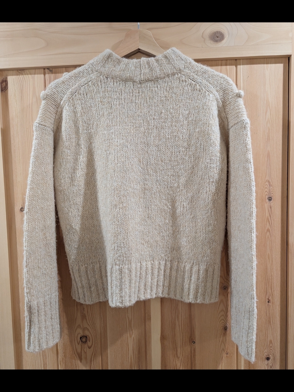 Madewell Cream Pom Pom Wool Blend Knit Sweater - Picture 5 of 8